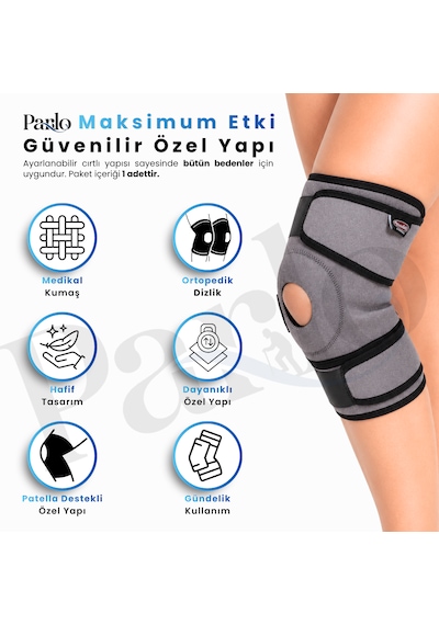 Patella Destekli Dizlik Ayarlanabilir Neopren Ortopedik Diz Desteği