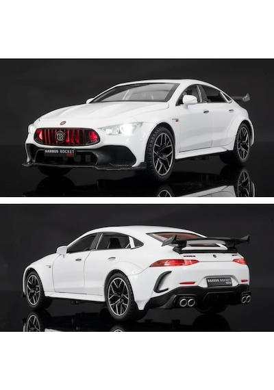 Brabus Rocket Tasarımlı 1:24 Ölçek Kapıları Ve Bagajı Açılan Gerçekçi Diecast Model Araba