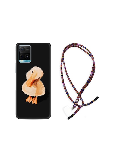 Vivo Y21 Kılıf Rasta Boyun Askılı Üzgün Ördek 1685
