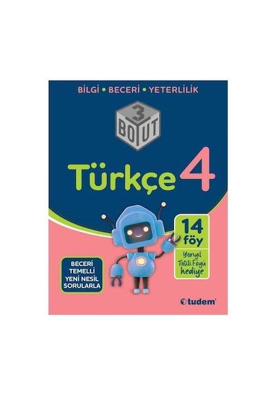 Tudem Eğitim Yayınevi 4.sınıf Türkçe 3 Boyut4. Sınıf Türkçe 3 Boyut