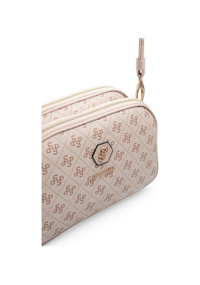 Silver & Polo Silver Polo Pembe - Pudra Monogram Kadın Çapraz Çanta Sp745