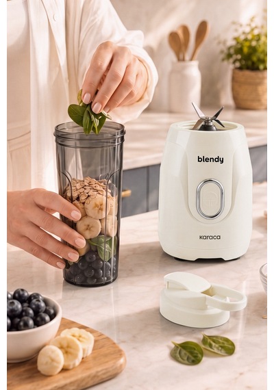 Karaca Blendy Personal Kişisel Kulplu Smoothie Blender Çift Hazneli Starlight