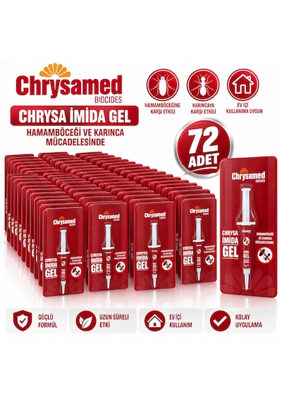 Chrysamed Fibron Gel 5 Gr Hamam Böceği Karınca Jeli 72 Adet 1 Koli