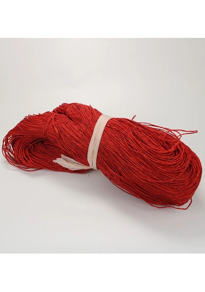 Kırmızı Renk Çile Kağıt İp Çanta Ipi Supla Ipi No:78 - 550-600 Gr