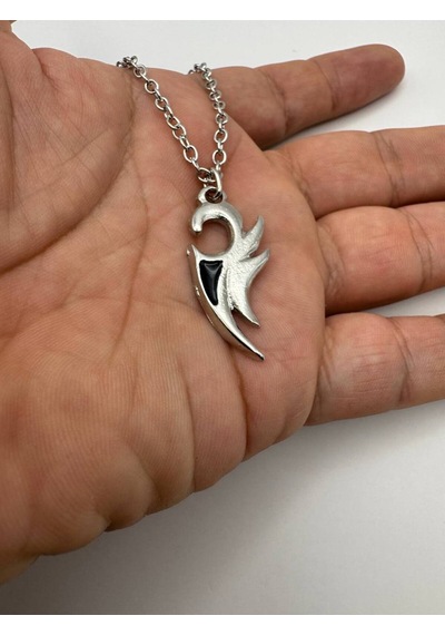 Ninja Yıldızı Shuriken Figürlü Kolye 60 Cm Zincirli Zamak Kaplama Unisex Savaşçı Aksesuar Çok renkli