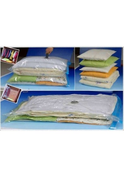 2 Adet Büyük Boy 80 Cm X 100 Cm Vakumlu Poşet Vakumlu Hurç Vakumlu Torba Yorgan Yastık Saklama Hurcu Diğer