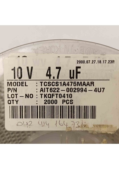 Tcscs1a475maar 4.7mf 10v Tantal Kondansatör 100 Adet