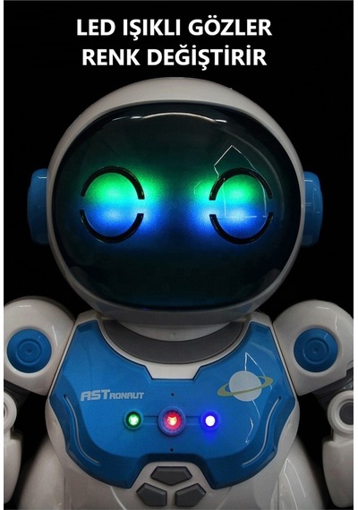 14 Fonksiyon Dev Boy Astronot Uzaktan Kumandalı Programlanabilir 40 Cm. Mavi