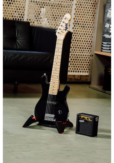 Midex Ceg-30bk 4-6 Yaş Çocuklar İçin Amfili Full 1/4 30 İnç Elektro Gitar Seti Full Black