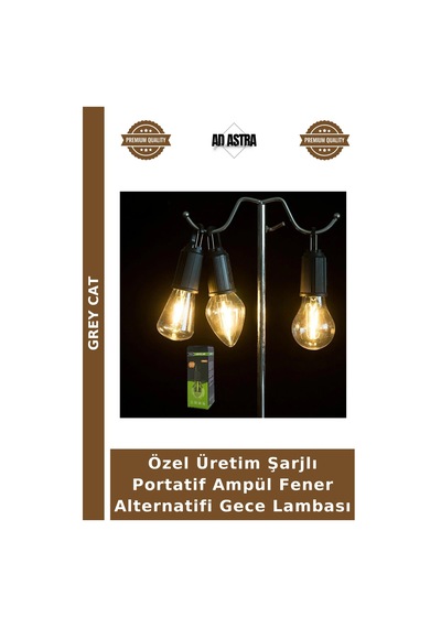 Özel Üretim Şarjlı Portatif Ampül Fener Alternatifi Gece Lambası Çok Renkli