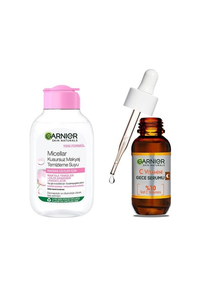 Tr Skin Naturals Micellar Kusursuz Makyaj Temizleme Suyu 100 Ml & C Vitamini Süper Aydınlatıcı Gece Serumu 30 Ml C