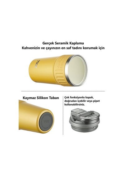 Tkk Çelik Termos Mug 630ml Sarı