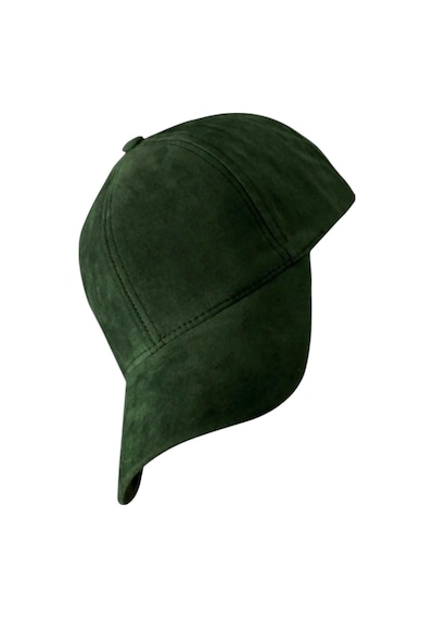 Uniquetrenders Unisex Vegan Süet Şapka Haki Yeşil