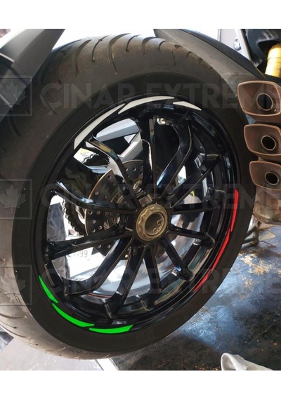 Italy Desing 3 Renk 3 Parçalı Reflektif Jant Şeridi Çınar Extreme