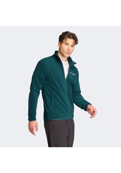 Adidas Multi Essentials Full Zip Fleece Erkek Yeşil Yürüyüş Polar Jy8356