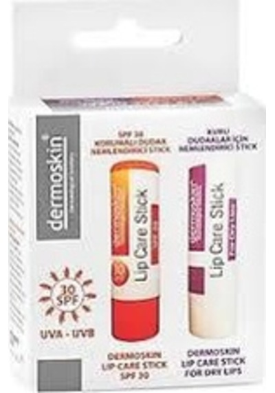 Dermoskin Dudak Nemlendirici Stick Spf30 - 2'li Kofre