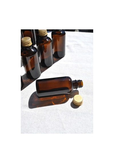 10 Adet 50 Ml Amber Cam Şişe Gold Metal Kapaklı Boş Şişe Söz Nişan Hediyelik