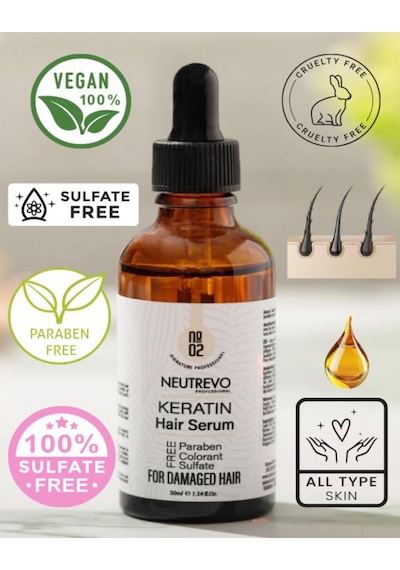 Neutrevo Professional No:2 Keratin Serisi Onarıcı Ve Güçlendirici Saç Bakım Serumu 50 Ml