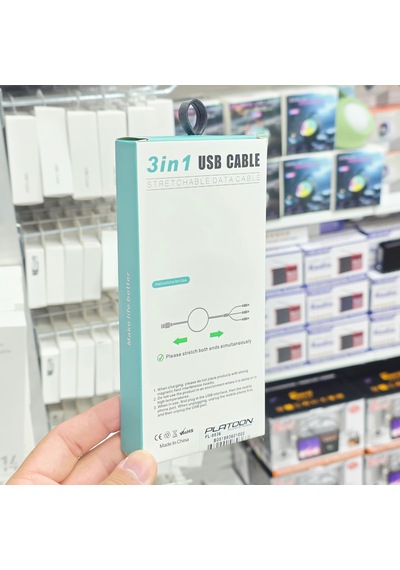 5 Adet 3in1 Makaralı Çoklu Şarj Kablosu 100w Hızlı Şarj - Type-c, Lightning, Micro Usb Geri Çekilebilir Data Kablosu