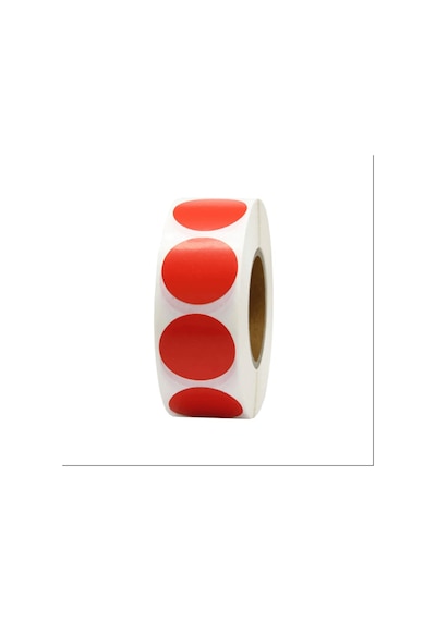 50 MM Kırmızı Çap Sticker 1000 Adet