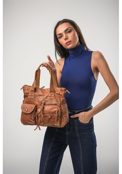 Ççs 18071 Kadın Omuz Çantası Camel