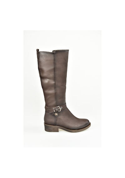 Fox Shoes Kahverengi Kısa Topuklu Günlük Kadın Çizme G674240109 Kahverengi