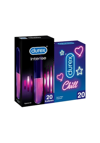 Durex Chill Karma Paket Prezervatif 20’li + Intense Uyarıcı Jel 10 ML