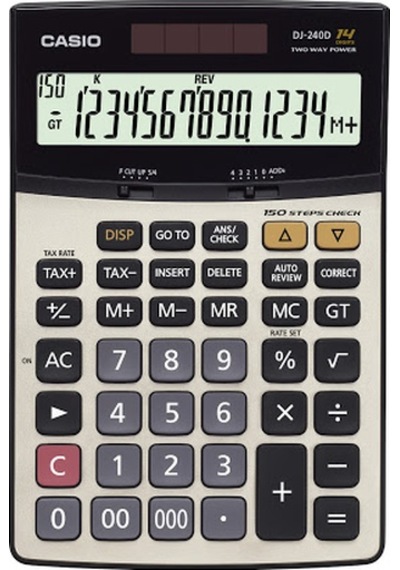 Casio DJ-240 D Masaüstü 14 Hane Hesap Makinesi