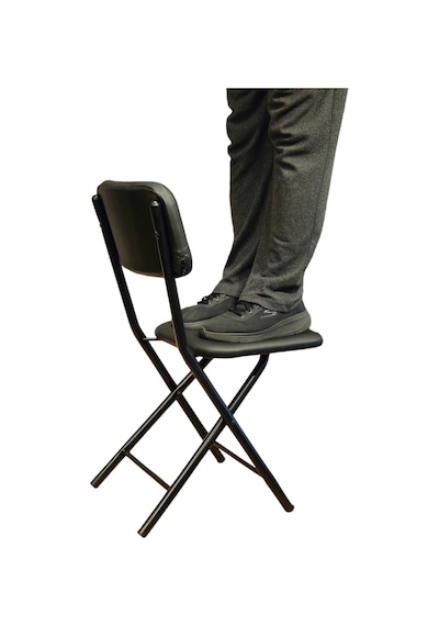 Katlanır Metal Ayaklı Siyah Sandalye - Foldable Metal Legs Chair