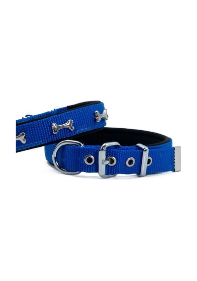 Doggie Konfor Dokuma Kemikli Boyun Tasması Royal Blue 2.0 35-40 Cm Dsbt-2062 M Çok Renkli