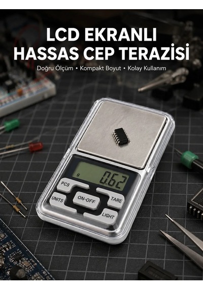 Ers Kapaklı Dijital Cep Terazisi Hassasiyet 300 Gr Yeni Nesil