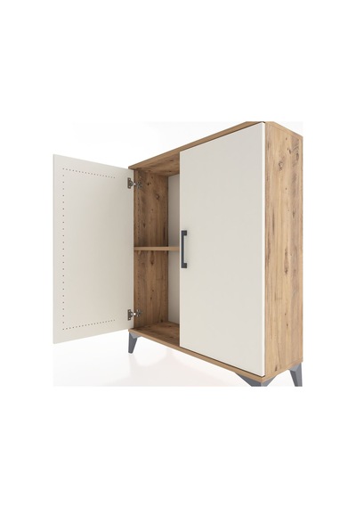Arges Şifonyer Tek Raflı 2 Kapaklı 88x30x106 Çam-aytaşı Çam