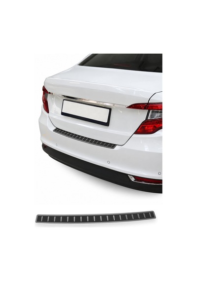 Fiat Egea Sedan 2015-2026 Uyumlu Arka Tampon Eşiği Krom-karbon Folyolu
