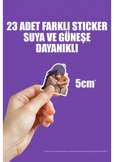 Mushoku Tensei Anime Telefon Laptop Bullet Journal Yapışkanlı Folyo Sticker Paketi 23 Adet Çok Renkli