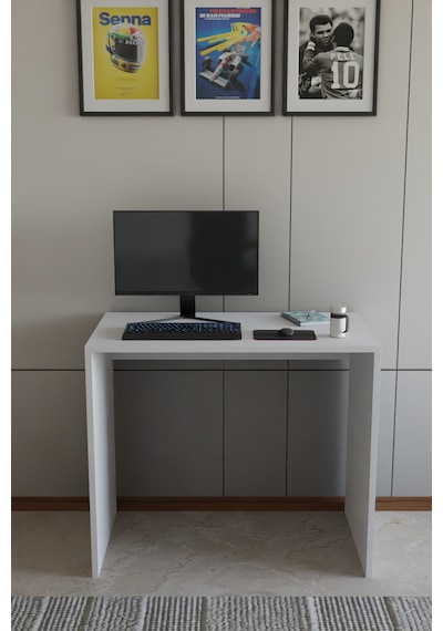 Alpa Ev Mobilya Çalışma Masası, Modern Bilgisayar Masası, Ofis & Ev Kullanımı, Minimal Tasarım Beyaz Alpa Ev Mobilya Çalışma Masası, Modern Bilgisayar Masası, Ofis & Ev Kullanımı, Minimal Tasarım Beyaz