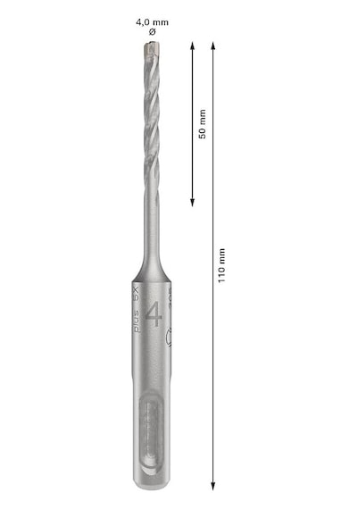 1x Pro Sds Plus-5x Kırıcı Delici Delme Ucu Donatılı Beton, Beton, Ø 4,00 Mm, Professional Akse
