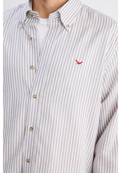 D'S Damat Ds Damat Comfort Vizon Çizgili Gömlek 6hc02g816304m Çok Renkli