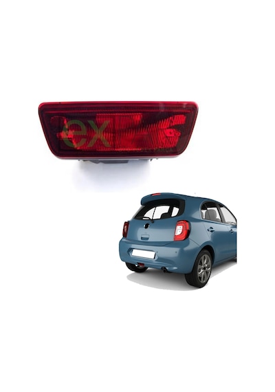 Nissan Micra Arka Sis Lambası 2013 - 2019 Micra Arka Sis Ampullü Duylu Dolu Sis