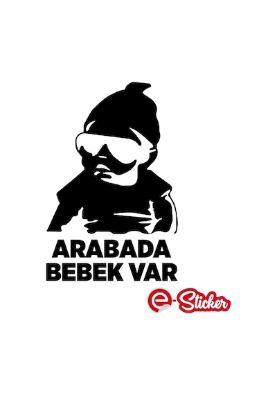 Arabada Bebek Var Oto Sticker Araba Sticker (353002557)