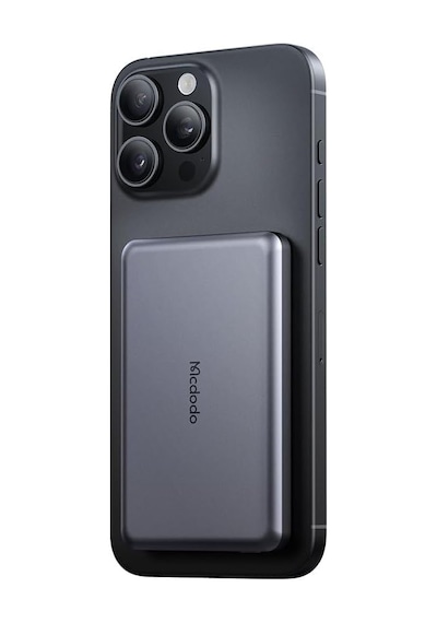 Mc-4651 10000mah 20w Metal Ultra İnce Manyetik Kablosuz Powerbank - Siyah