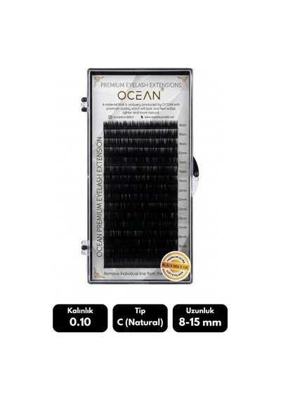 Ocean 0.10c Natural Kıvrım Mix Soft Eyelash Doğal İpek Kirpik 16'lı