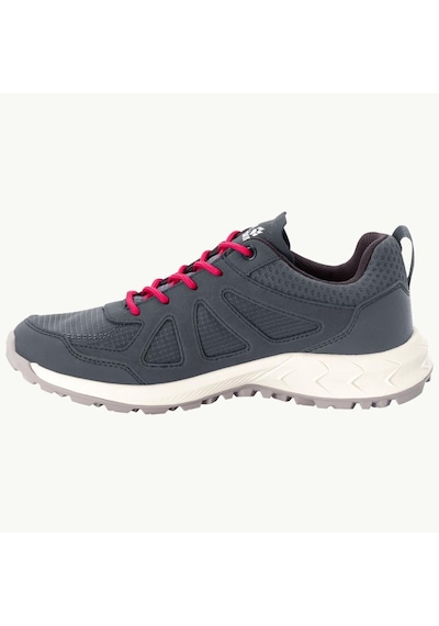 Jack Wolfskin 4051341 Woodland 2 Texapore Low W Grey/red Kadın Outdoor Ayakkabı Gri