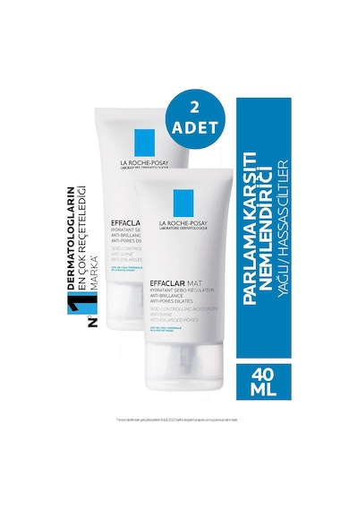 La Roche Posay Effaclar Mat Parlama Karşıtı Nemlendirici Krem 2 x 40 ML