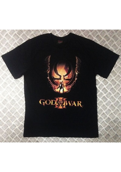 Stoned&Fame Siyah God Of War Baskılı T-shirt SIYAH