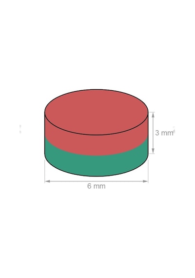 Neodyum Mıknatıs 6Mm X 3Mm Yuvarlak Güçlü Magnet, Adet Seçmeli 10 Adet