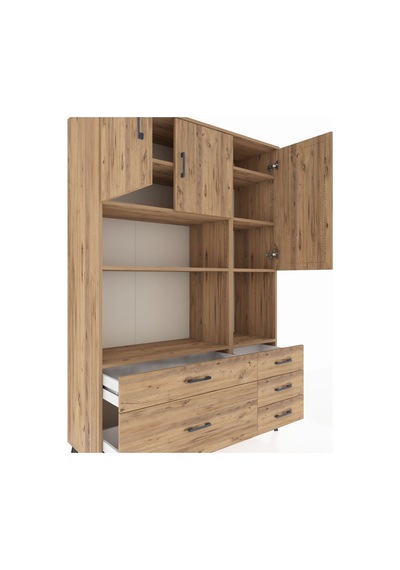 Hyperion Dolap 8 Raflı 5 Çekmeceli 3 Kapaklı 132x44x195 Çam-çam/çam Atlas Çam/atlas Çam Hyperion Dolap 8 Raflı 5 Çekmeceli 3 Kapaklı 132x44x195 Çam-çam/çam Atlas Çam/atlas Çam