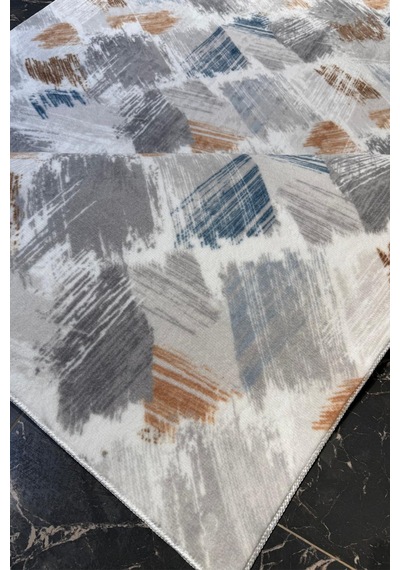 Villadia Home Textile Kaymaz Taban Modern Desen Halı Yolluk Leke Tutmaz Kolay Temizlenir Koridor Salon Yatak Mutfak Odası Vd4043multi Multi