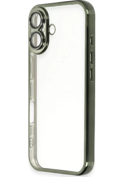 Newface Apple İphone 16 Plus Kılıf Razer Lensli Silikon - Yeşil