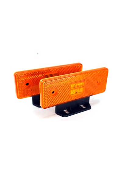 2 Adet 12v Turuncu Reflektör Dikdörtgen Ledli Side Marker Lamba