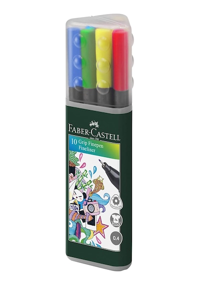 Faber Castell 04 Grip Finepen 10 Lu Kalem Seti Yeni Model